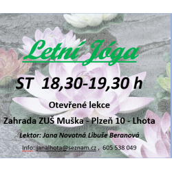 LETNÍ  JÓGA Plzeň - Lhota